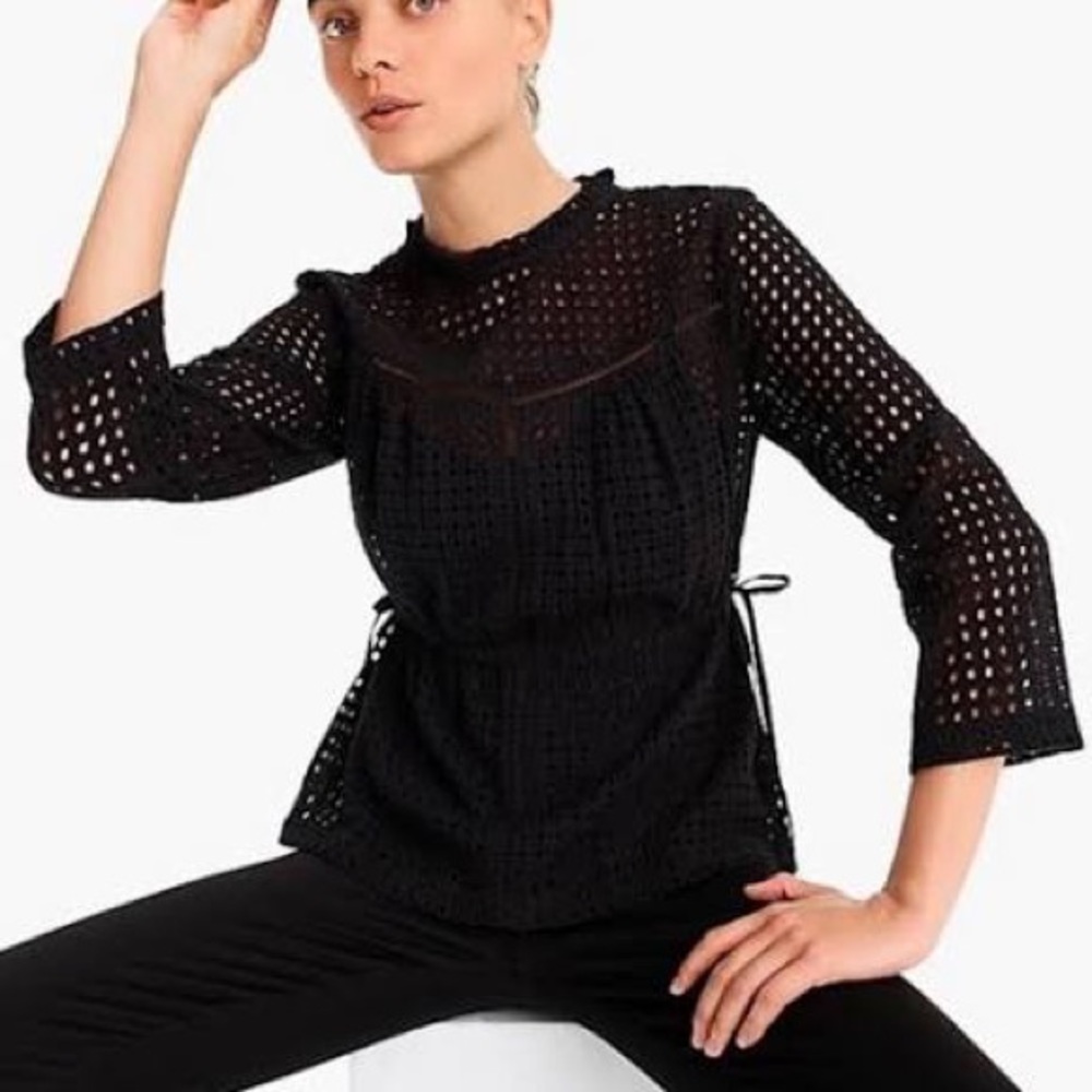J. Crew Point Sur Eyelet Top